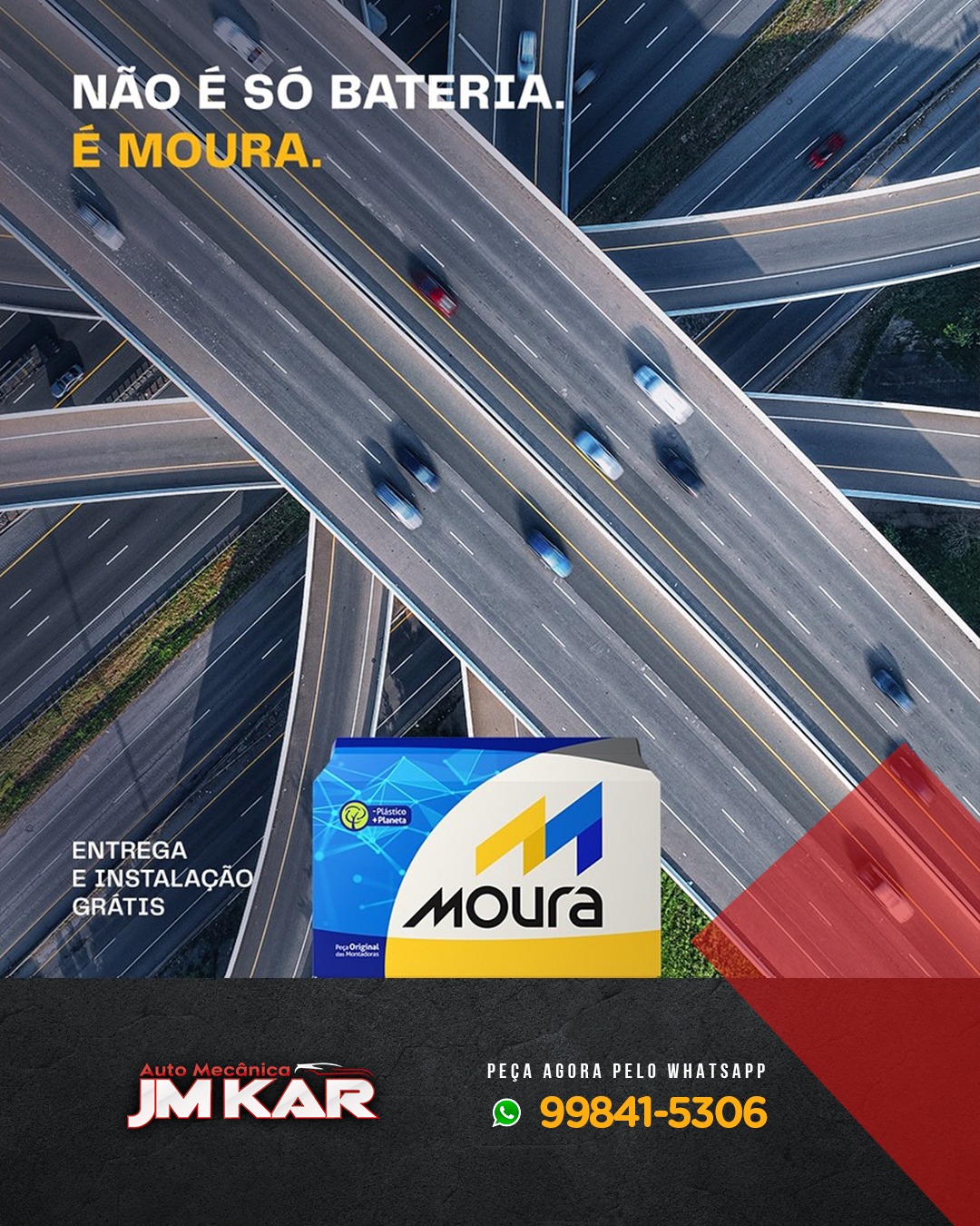 🚗 NÃO É SÓ BATERIA. É MOURA. ⚡

Sua bateria deu adeus? 😥
Na MECÂNICA JM KAR você conta com:

• Baterias Moura – A mais confiável do mercado!
• Entrega e instalação GRÁTIS na região!
• Profissionais especializados e garantia de qualidade!

Não fique na mão! Peça agora mesmo e receba onde estiver.

👉 PEÇA JÁ PELO WHATSAPP:
(14) 99841-5306

#BateriaMoura #MecânicaJMKAR #EntregaGrátis #CarroSempreFuncionando #NãoFiqueNaMão #JMKAR