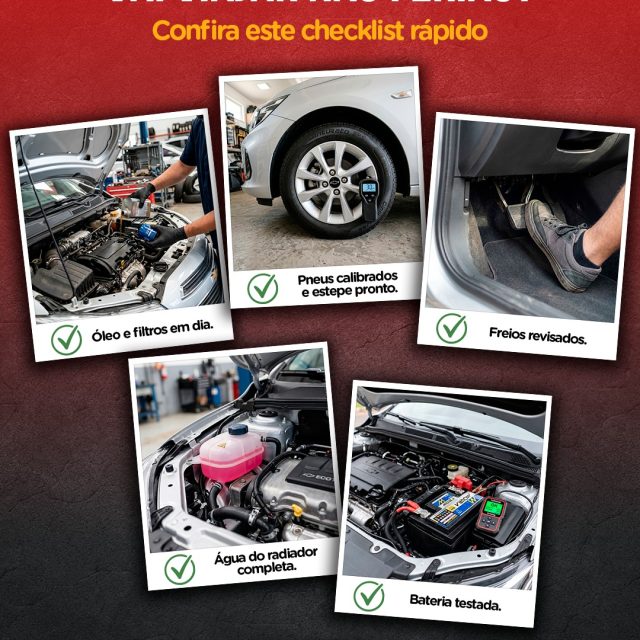 🚗 VAI VIAJAR NAS FÉRIAS? CONFIRA ESTE CHECKLIST RÁPIDO:

✔ Óleo e filtros em dia.
✔ Pneus calibrados e estepe pronto.
✔ Freios revisados.
✔ Água do radiador completa.
✔ Bateria testada.

👉 Revisão é o passaporte da sua viagem tranquila.

💾 Salve para usar antes da próxima estrada.

📱 Agende sua revisão pelo WhatsApp:
(14) 99841-5306

#ViagemSegura #ChecklistDeViagem #JMKar #ManutençãoPreventiva #CarroPronto