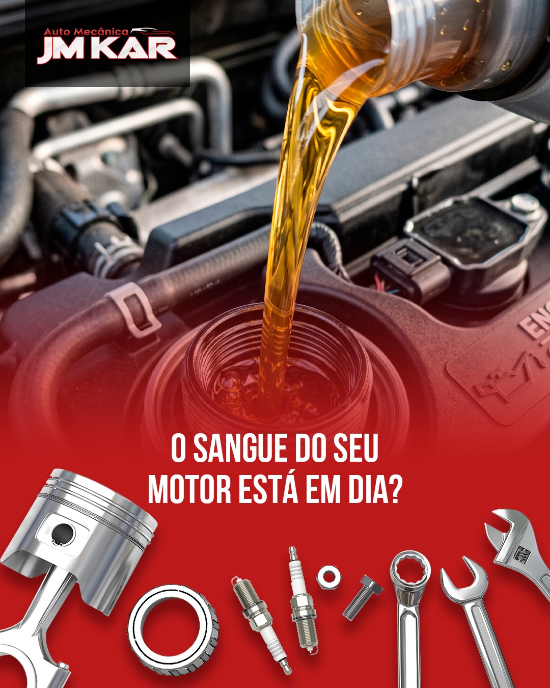 O óleo é o verdadeiro "sangue" do motor do seu carro! 🩸🚗

Muitos motoristas se preocupam apenas com a quilometragem, mas esquecem que o óleo também tem prazo de validade (tempo). Rodar com o óleo vencido faz com que ele perca a viscosidade, criando borras que podem fundir o motor e gerar um prejuízo gigantesco.

Na JM Kar, não fazemos apenas a troca rápida. Avaliamos a especificação exata para o seu veículo e trocamos o filtro para garantir que a lubrificação interna fique perfeita e o seu motor trabalhe livre.

👉 O seu óleo está em dia? Não pague para ver.

📱 Agende sua troca pelo WhatsApp:
(14) 99841-5306

#TrocaDeOleo #ManutencaoPreventiva #MotorSaudavel #Lubrificantes #JMKar #MecanicaBotucatu